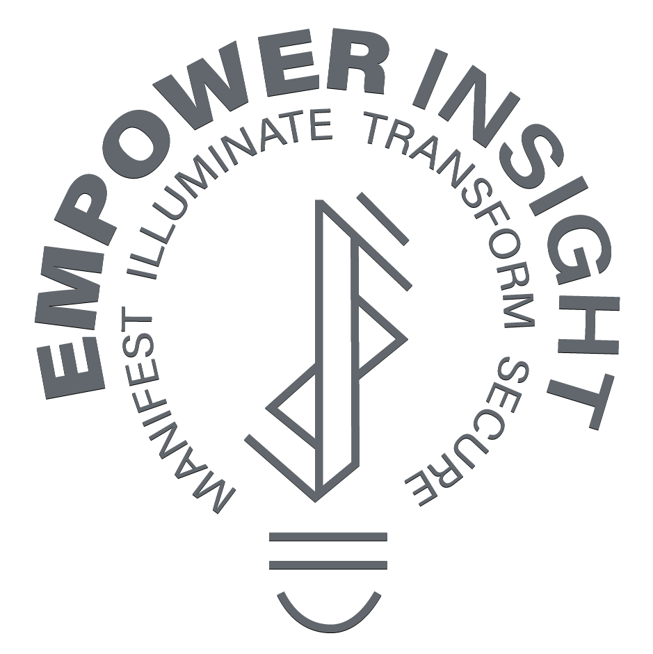 Empower Insight logo —Manifest, Illuminate  Transform • Secure 