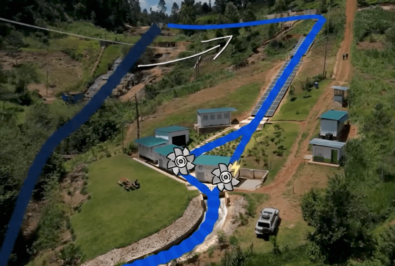 Google Earth felvétel a butáni bányászfarmokról