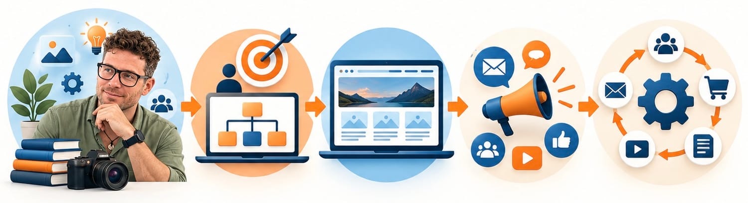 A meglévő tudástól a működő online rendszerig vezető lépések