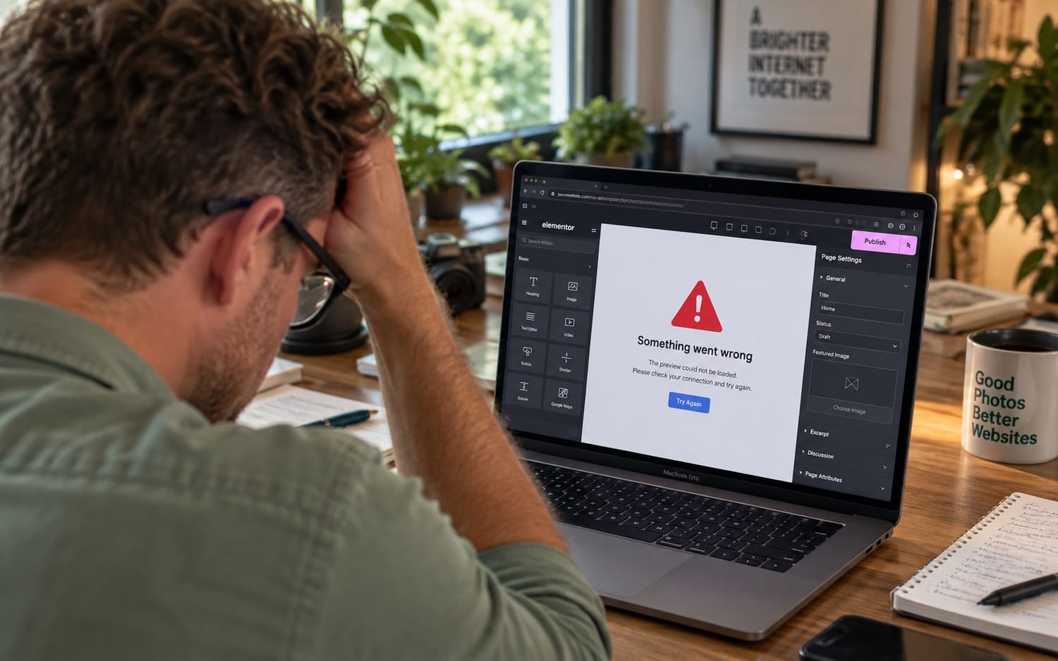 Hibás weboldal: példa az AI-val készített oldal mögötti technikai problémára