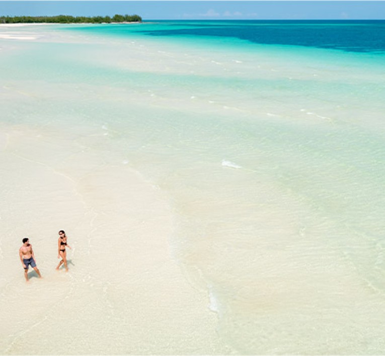 gold rock beach near city of Freeport bahamas