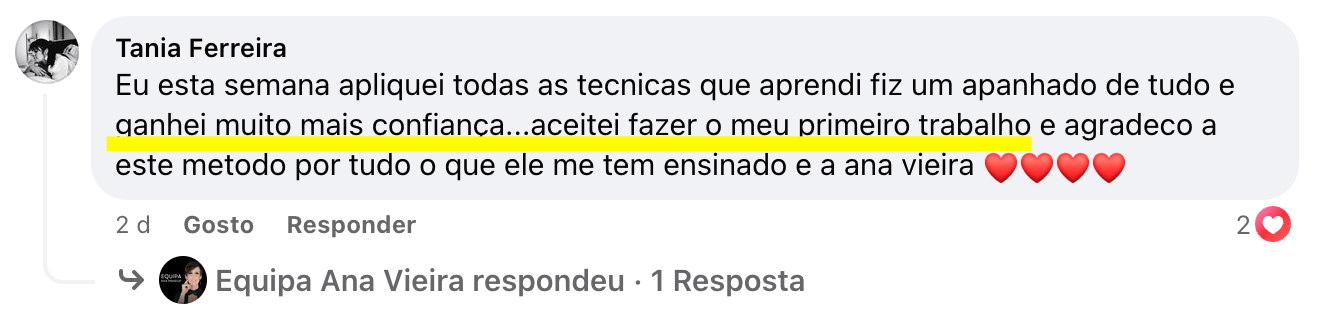 Testemunho de aluna