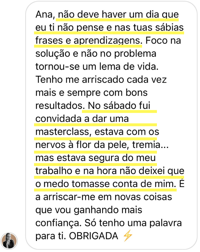 Testemunho de aluna