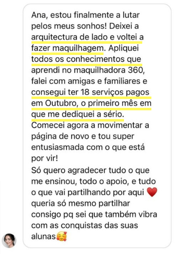 Testemunho de aluna