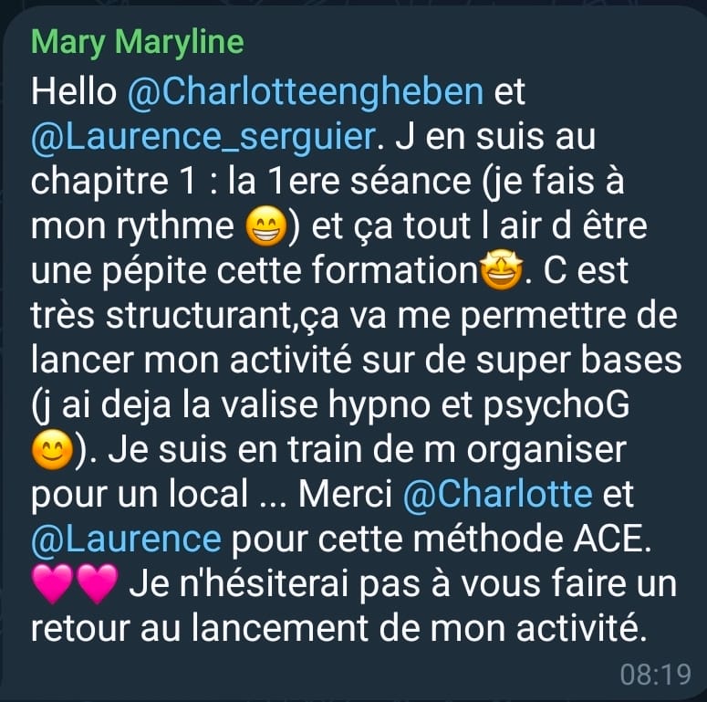 Retour sur la Méthode ACE
