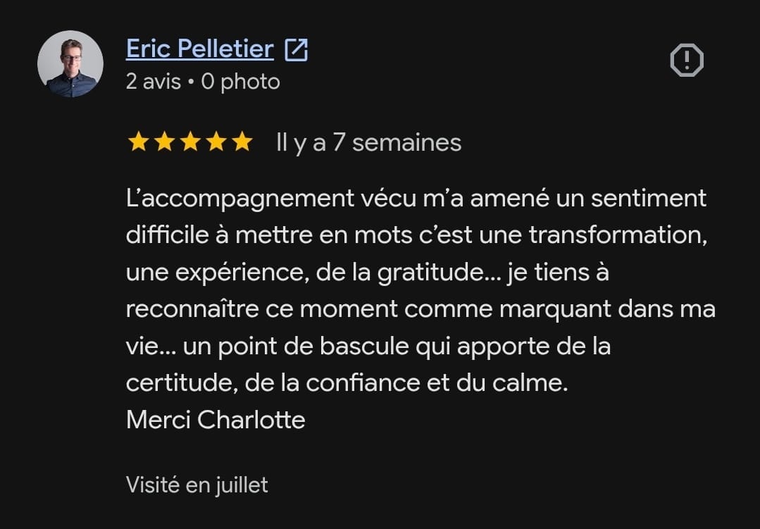 Retour WhatsApp d'une personne accompagnée