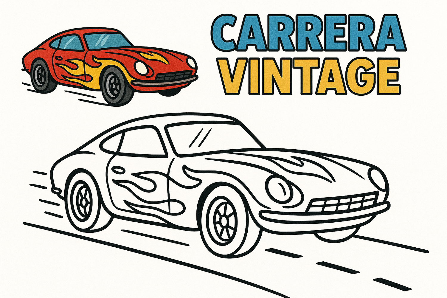 Dibujos para colorear - Auto Vintage