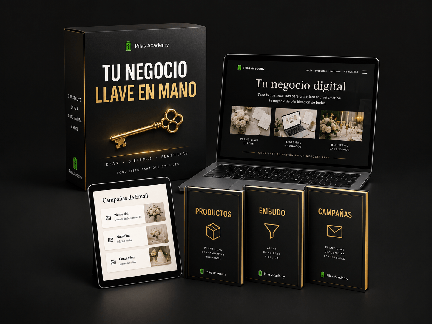 Tu Negocio Llave en Mano: productos digitales, embudo y campañas de email de Pilas Academy