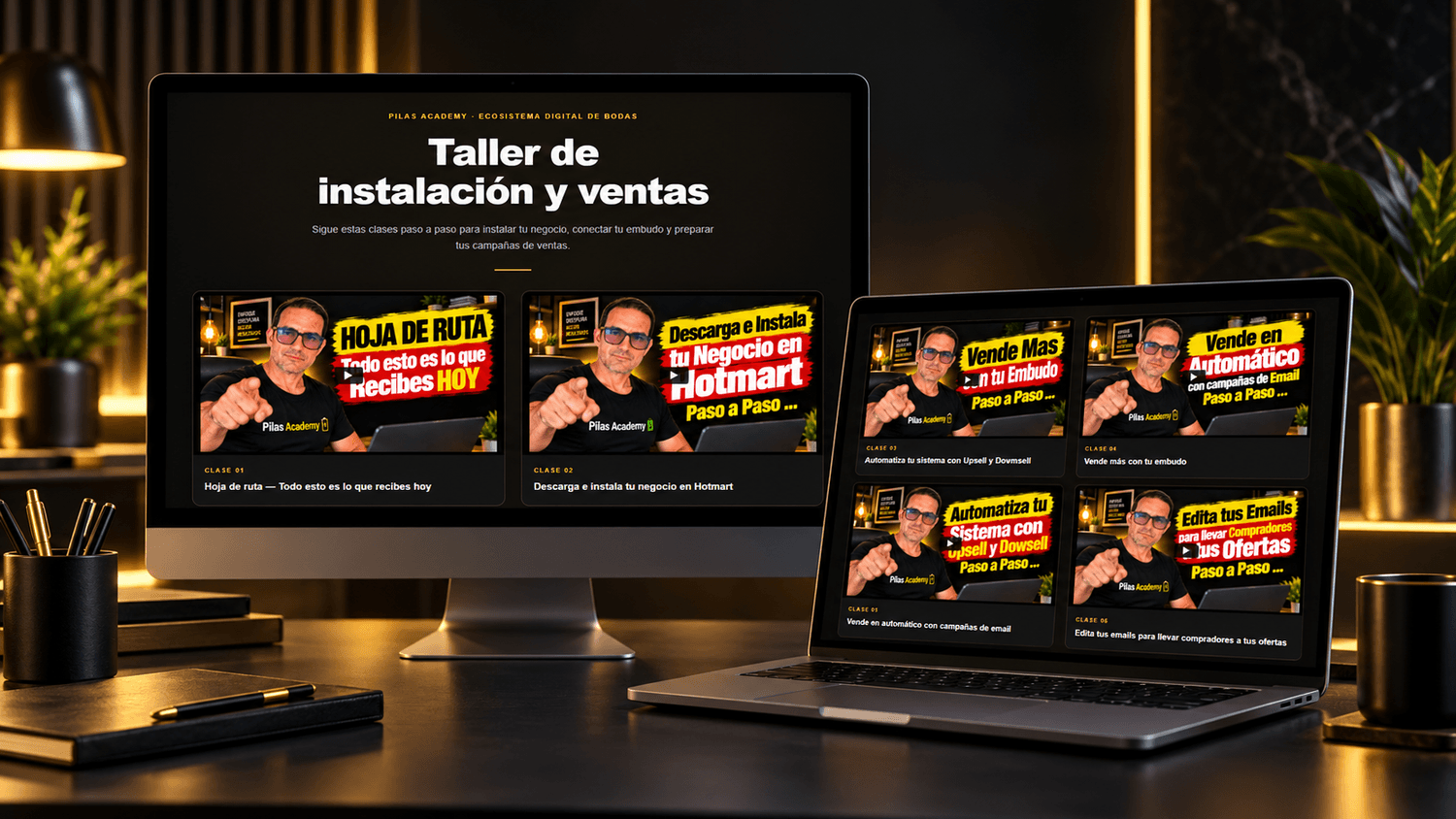 Mockup del Taller de Instalación y Ventas