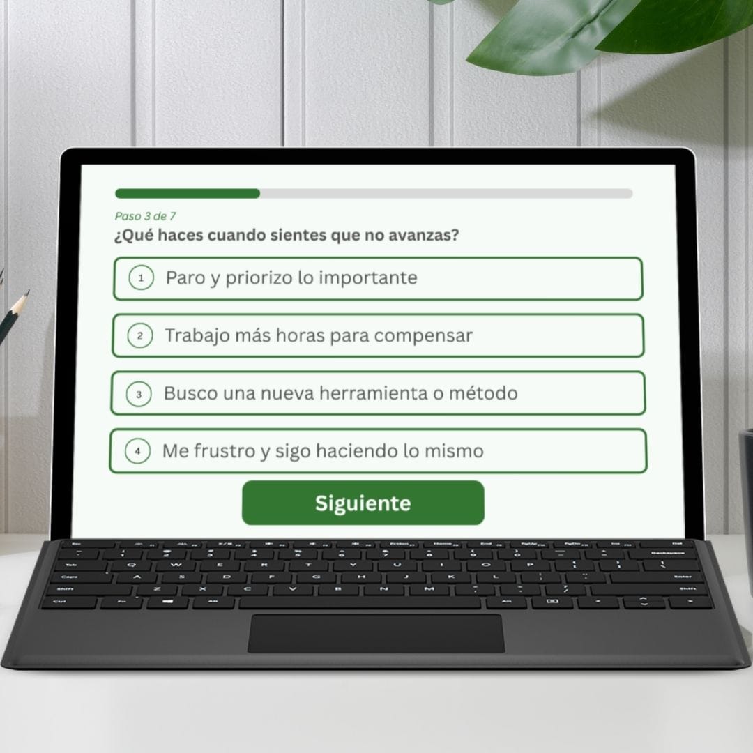 Vista del recurso gratuito para revisar tus tareas y elegir una prioridad