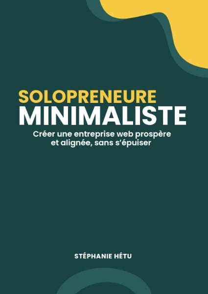 Couverture du livre Solopreneure minimaliste