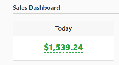 Commission proof: daily sales