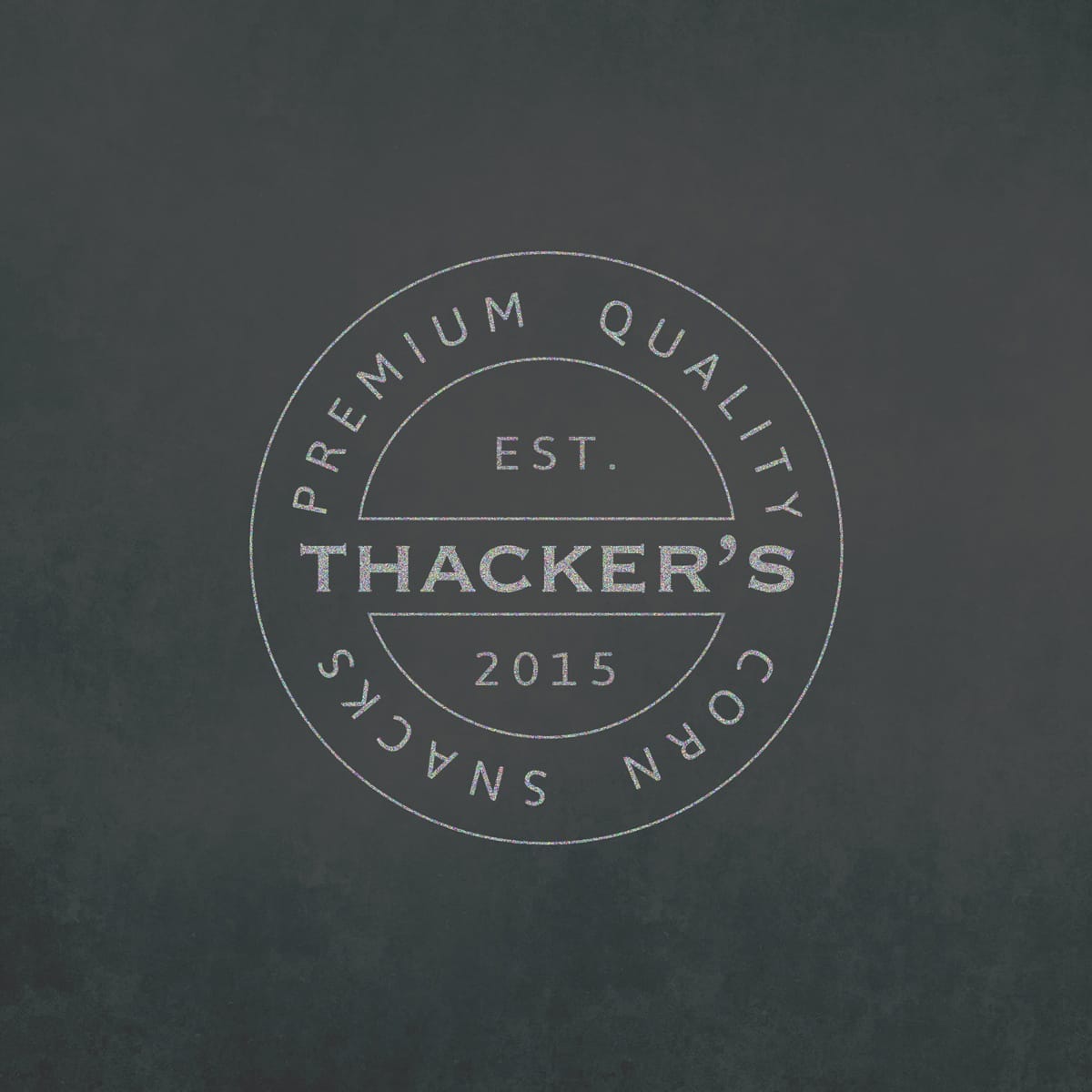 Identity stamp artwork for Thacker’s Tortilla Chips brand system – FMCG snack branding