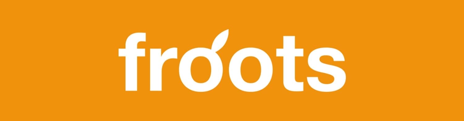 Froots Raw Juice logo design – typographic brand identity
