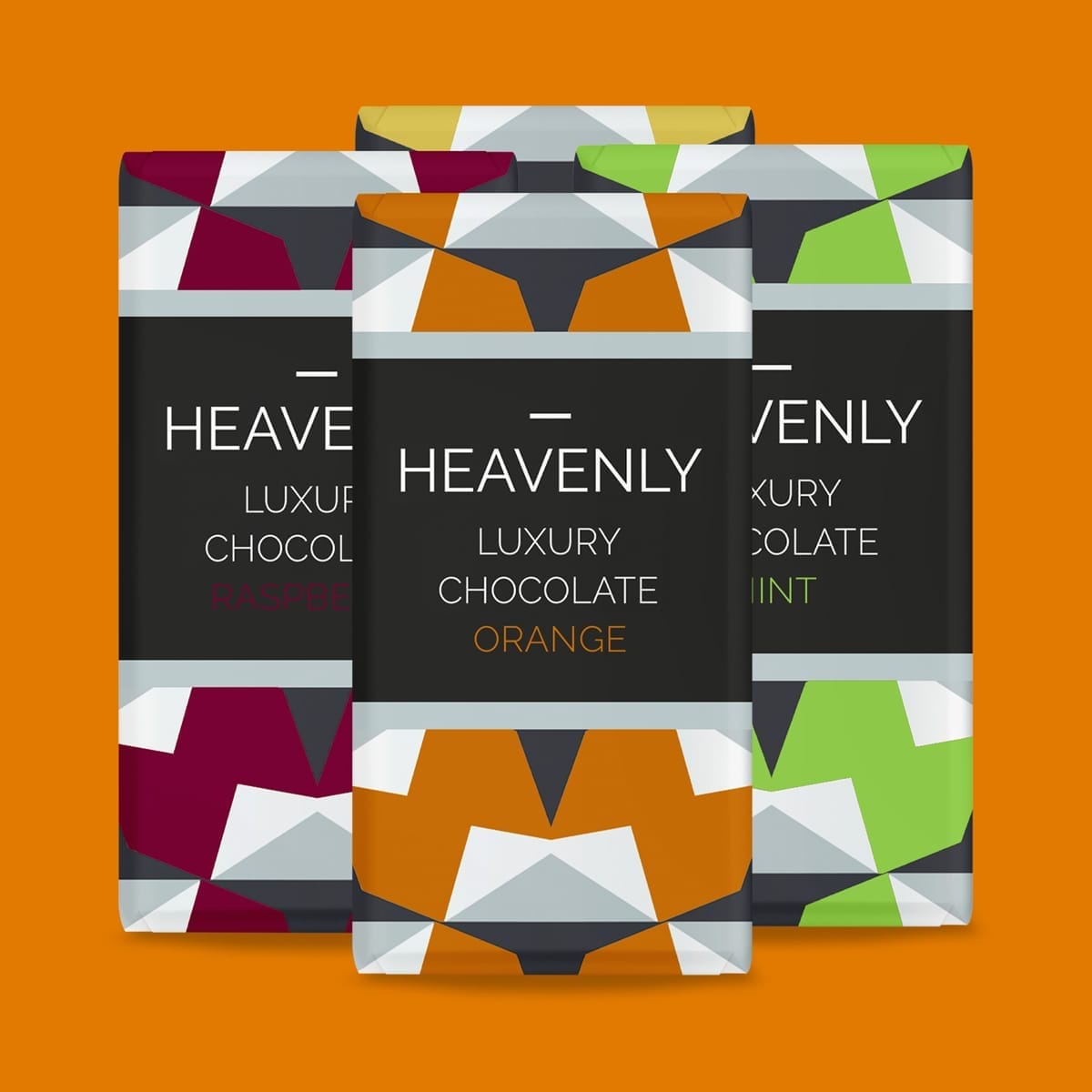 Heavenly Luxury Chocolate product range – retail-ready packaging design