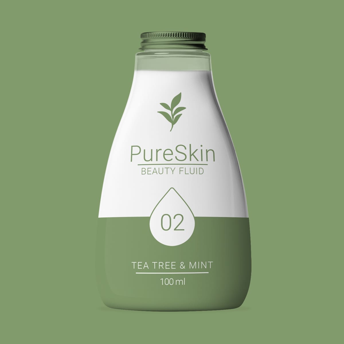FMCG skincare brand identity and packaging for Pureskin Beauty Co