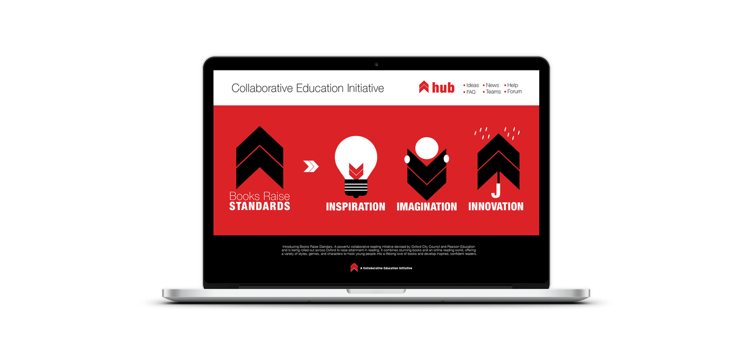 Books Raise Standards marketing campaign - visual identity graphics & website design 