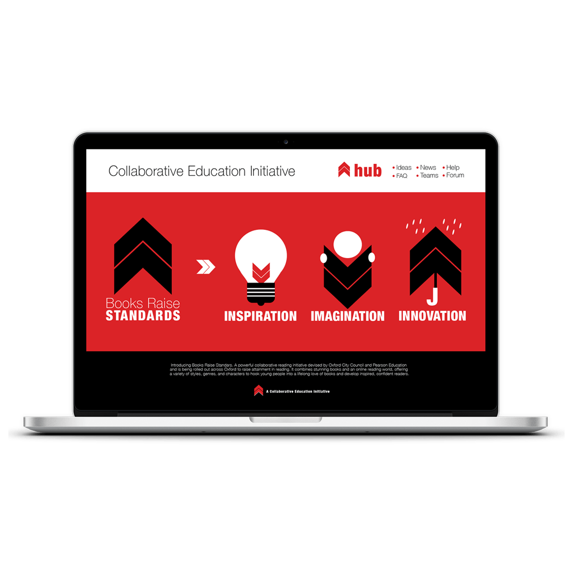 Books Raise Standards marketing campaign - visual identity graphics & website design 