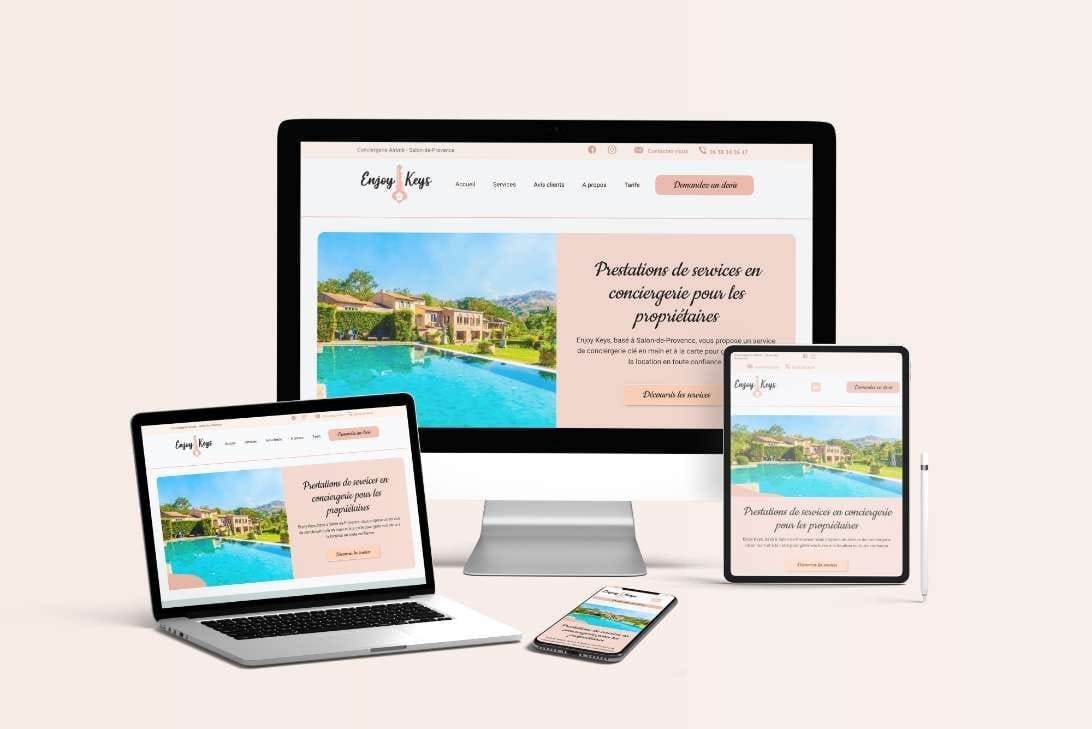 Création du site Internet conciergerie Enjoy Keys