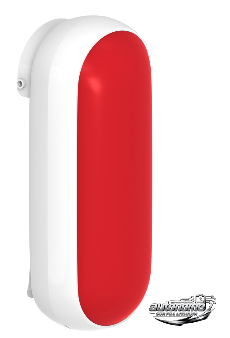 Sirène-extérieure-110DB-100%-autonome-sur-piles-lithium-avec-auto-protection-à-l'arrachement. 