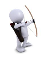 3D Morph Man Archer avec arc et flèche | Photo Gratuite