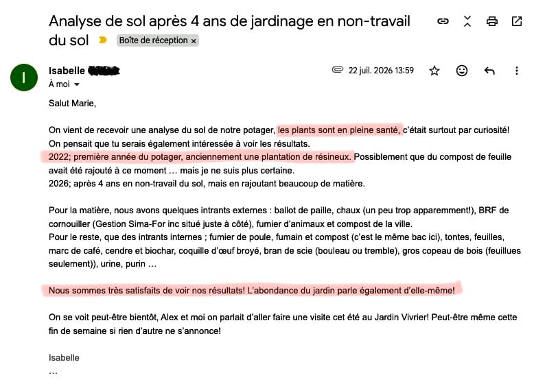 Terrain d'Isabelle et Alex, défriché puis aménagé