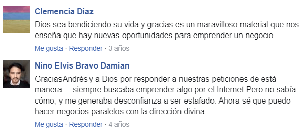 testimonios reales sobre el curso Negocios Paralelos