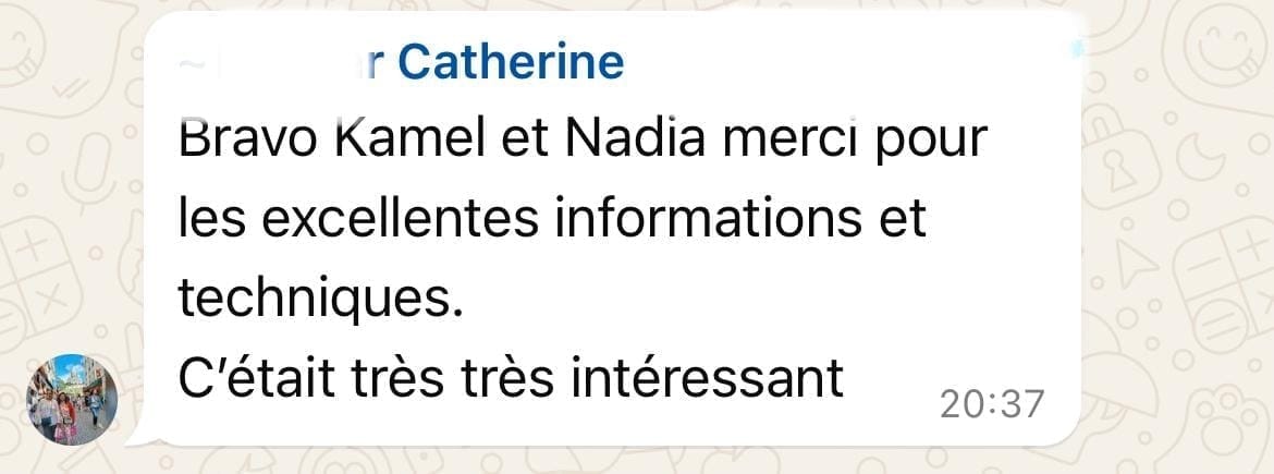 Témoignage WhatsApp d'une maman