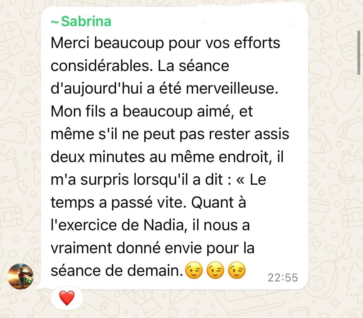 Témoignage WhatsApp d'une maman