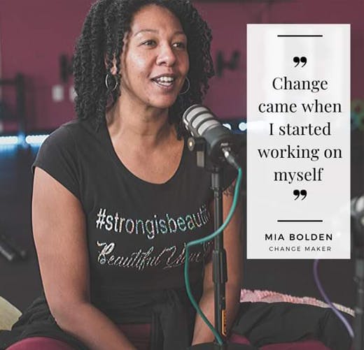 Mia Bolden On A Podcast Speaking About Self Care