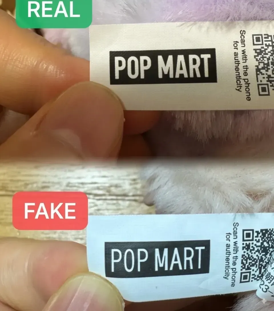 Labubu Qr code label - Real vs Fake
