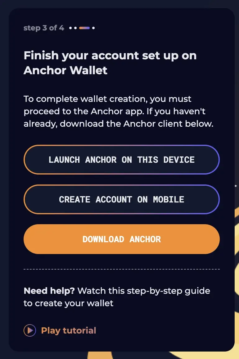 Anchor Wallet connection — Hoken Tech