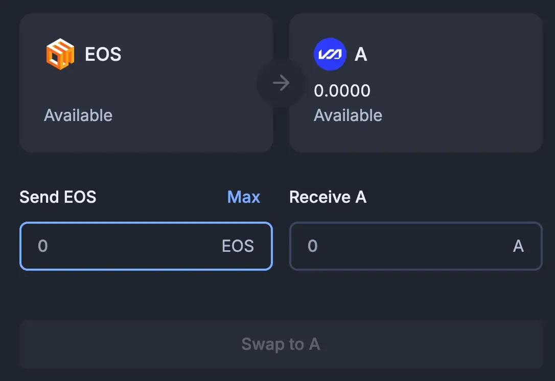 EOS Swap Window