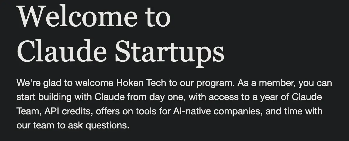 Hoken Tech join Antrhopic