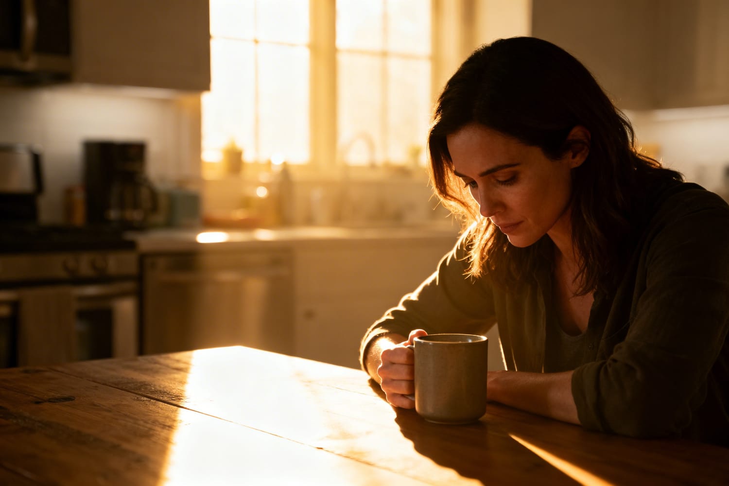 femme pensive qui réfléchit à comment se réconcilier avec son partenaire après une dispute