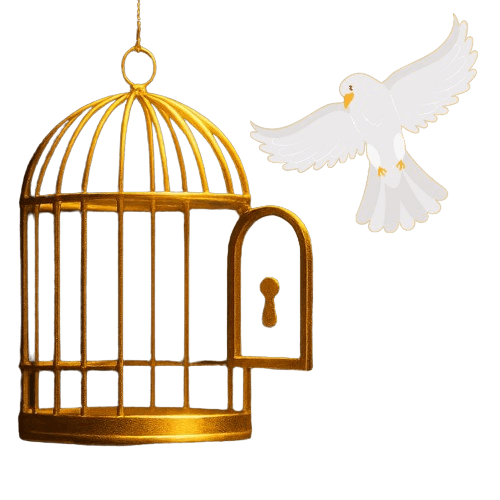 <img src="logo-colombe.png" alt="colombe blanche s'envolant d'une cage dorée ouverte"/>