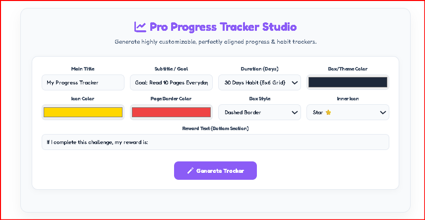 Pro Progress Tracker Studio