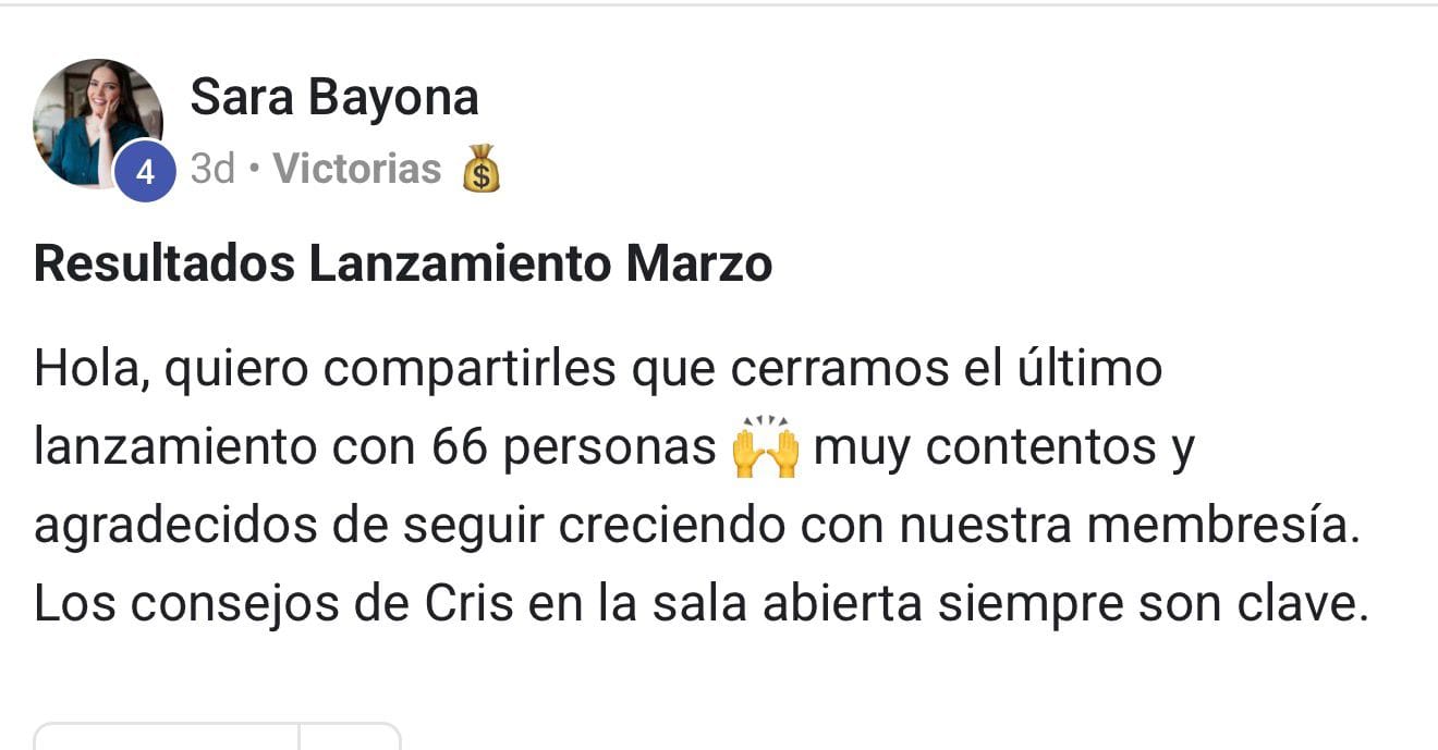 Testimonio cliente Aceleradora de Membresías