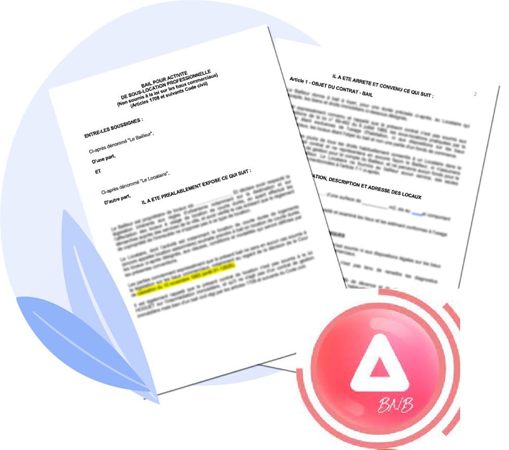 Bail de sous-location professionnelle Automaticbnb