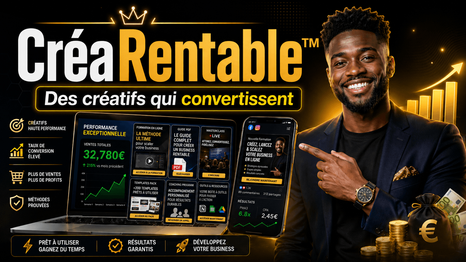 CréaRentable™ - Créatifs IA qui convertissent