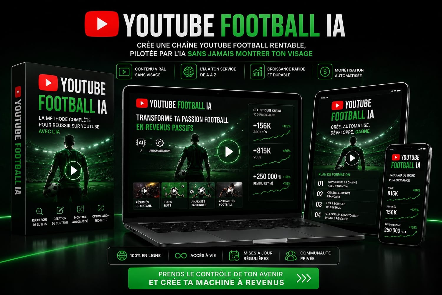 Visuel de la formation YouTube Football IA
