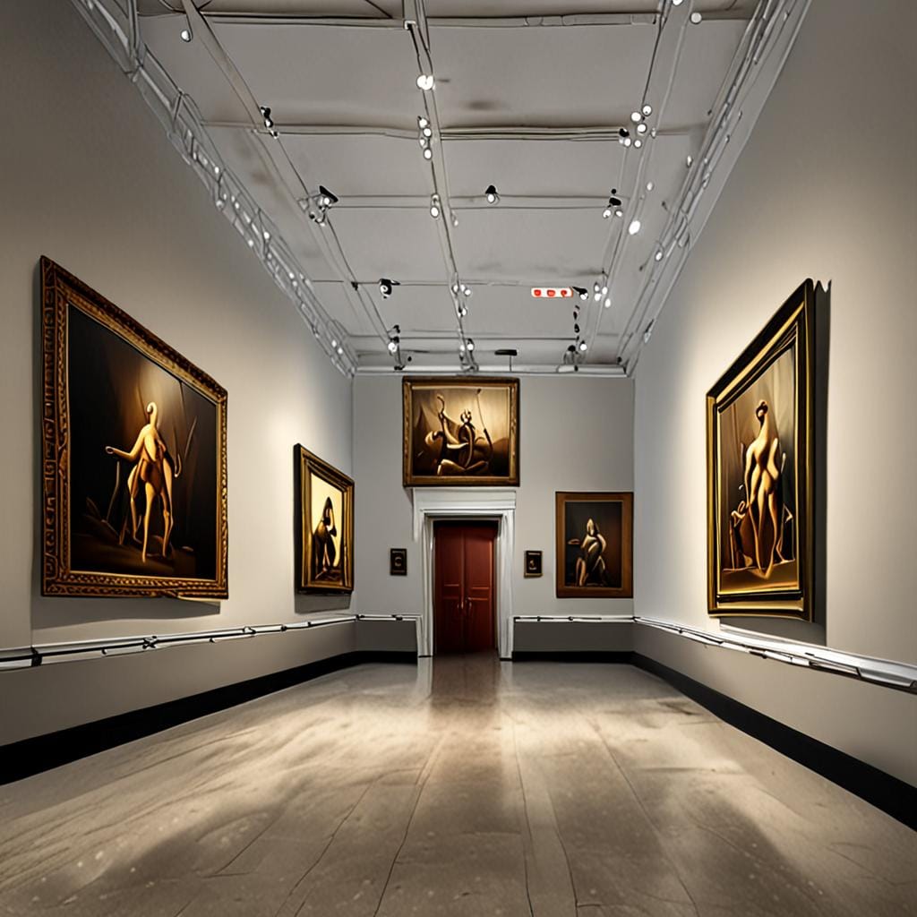 museum exhibition hall interior