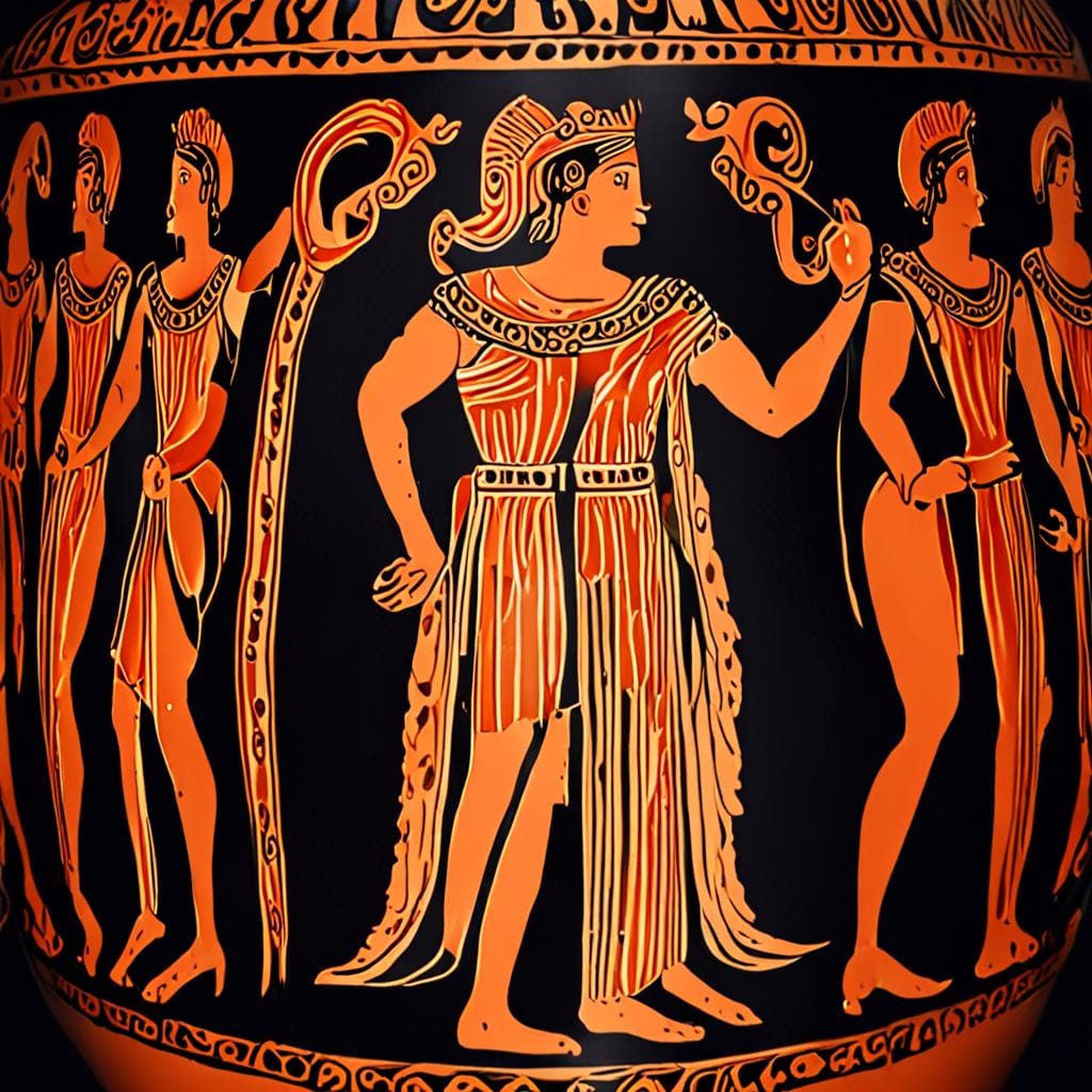 ancient greek amphora red figure pottery