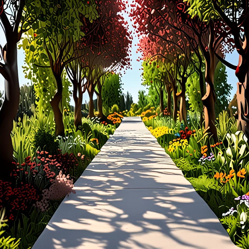 digital art installation abstract garden