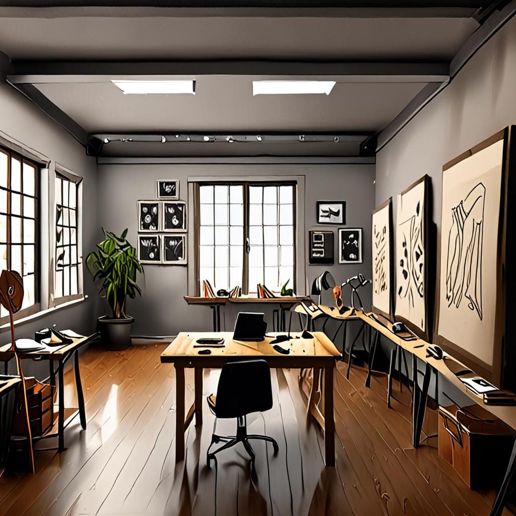 digital art class workshop room