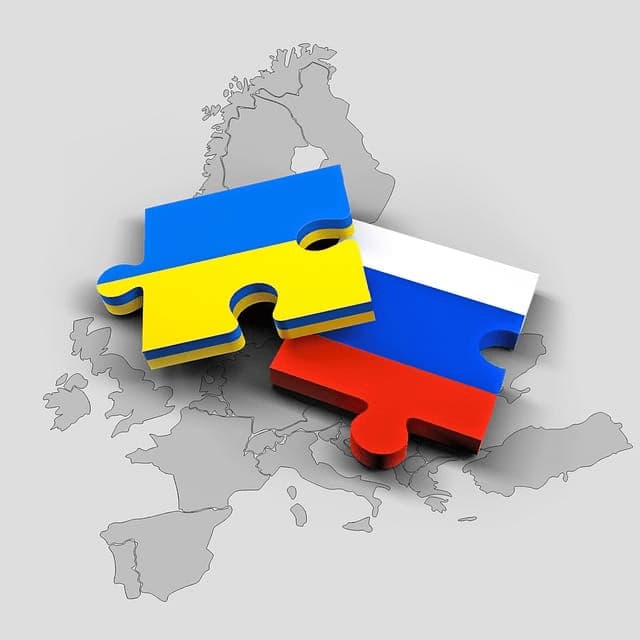 Ukraine Russia Flags Puzzle