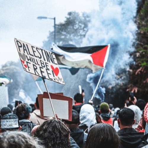 People Holding Flags