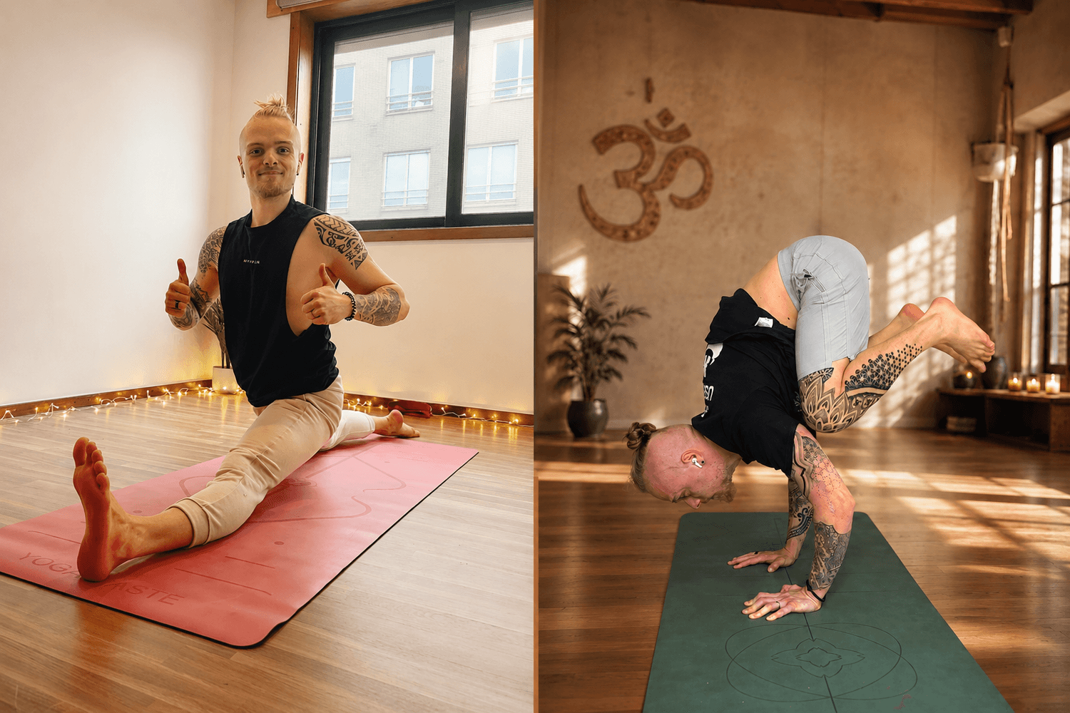 Sacha en pratique de yoga, démontrant force et mobilité