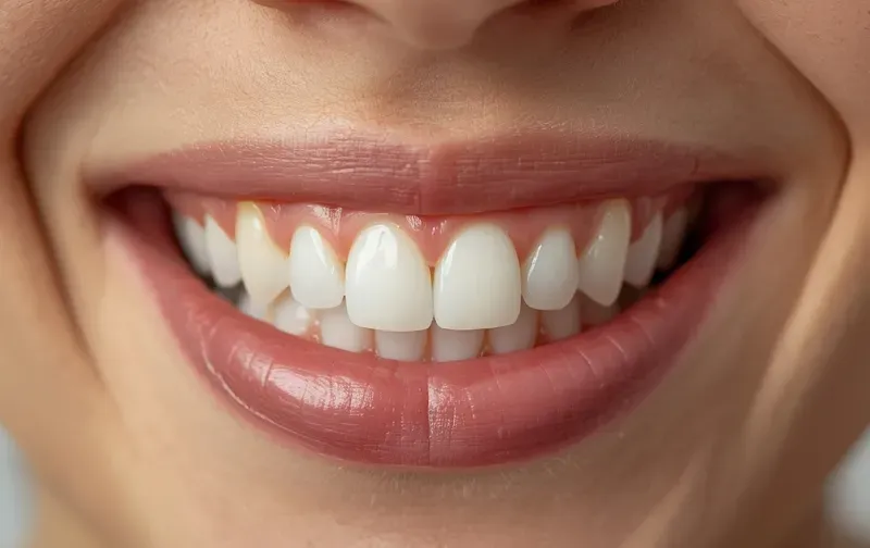 gaps between front teeth smile close up