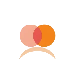 two overlapping circles with a curved arc beneath